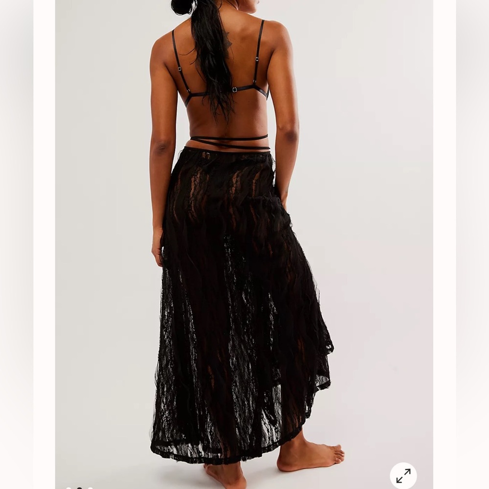 Free People Feel The Music Half Slip Skirt Lace Festival Ivory Bohemian X Small - Picture 4 of 7